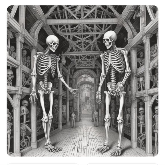 Skeleton Art Print - Picture 1 of 1